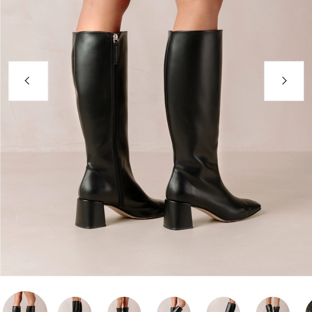 ALOHAS Chalk Black Vegan Leather Boots